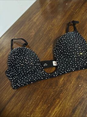 Black Push-Up Bra with AB Rhinestones